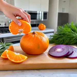 Рецепт Солёная сельдь с мандарином и шалфеем - Добавление ароматических ингредиентов