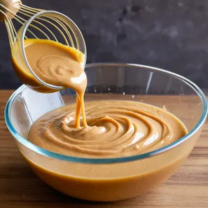 Рецепт Сосиски с арахисовым соусом и жареным луком-шалот - Приготовление арахисового соуса