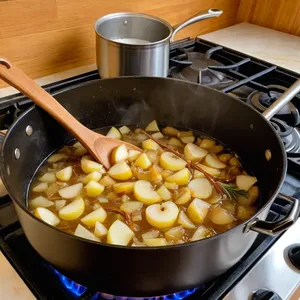 Рецепт Сосиски с яблочным чатни и розмарином - Приготовление яблочного чатни