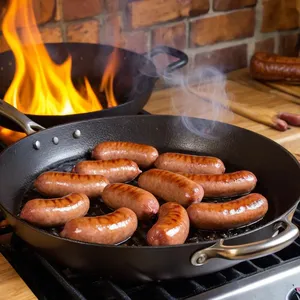 Рецепт Сосиски с яблочным чатни и розмарином - Приготовление сосисок