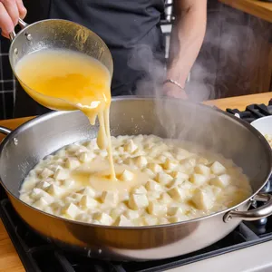 Рецепт Сосиски с соусом из голубого сыра и грушей - Приготовление соуса