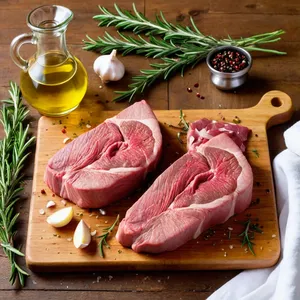 Рецепт Стейк из говядины с розмарином и чесночным маслом - Подготовка ингредиентов