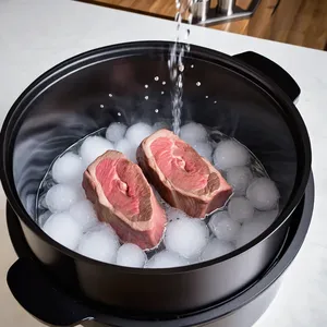 Рецепт Стейк из говядины сувид с розмарином и чесноком - Приготовление сувид