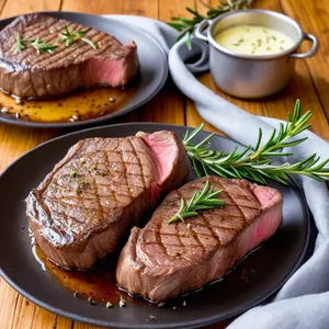 Рецепт Стейк с чесночным маслом и розмарином - Отдых и подача