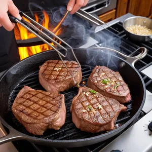 Рецепт Стейк с соусом из хрена и жареными каперсами - Приготовление стейков