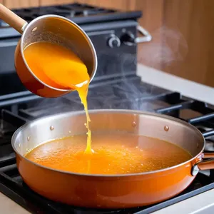 Рецепт Стейк с соусом из мандарина и жареным кунжутом - Приготовление мандаринового соуса