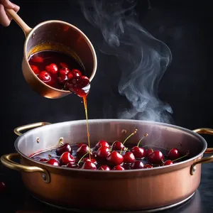 Рецепт Стейк с соусом из вишни и жареным шалфеем - Приготовление вишнёвого соуса