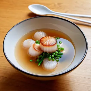 Рецепт Суп с гребешками и бульоном даши - Подача