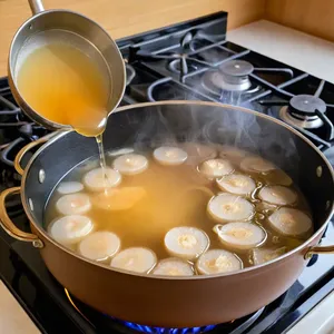 Рецепт Суп с гребешками и имбирным бульоном даши - Приготовление бульона
