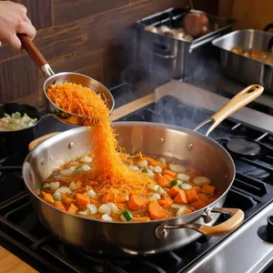 Рецепт Суп с грибами и картофелем - Обжарка лука и моркови