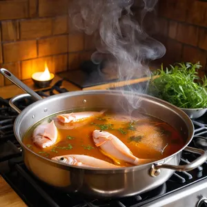 Рецепт Суп с копченой рыбой и пшеном - Приготовление бульона