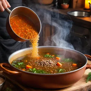 Рецепт Суп с копчеными ребрышками и чечевицей - Завершение приготовления