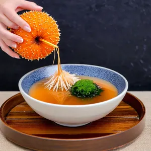 Рецепт Суп с морским ежом и бульоном даши - Подача