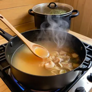 Рецепт Суп с тофу и водорослями вакаме - Приготовление бульона
