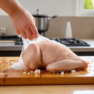 Рецепт Суп с вонтонами и курицей в чесночном бульоне - Подготовка куриного филе