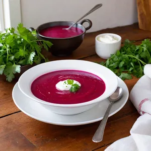 Рецепт Свекольник с ананасом и кинзой - Завершение и подача