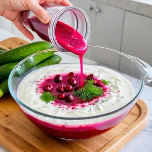 Рецепт Свекольник с черешней и розмарином - Сборка свекольника