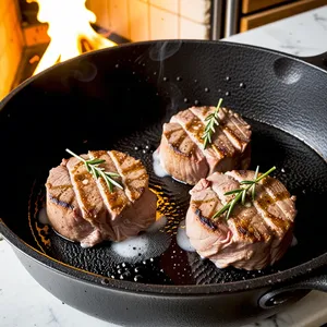 Рецепт Свиная вырезка с черносливом и красным вином - Обжарка мяса
