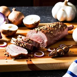 Рецепт Свиная вырезка с гранатовым соусом и грецкими орехами - Подготовка ингредиентов