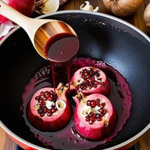Рецепт Свиная вырезка с гранатовым соусом и грецкими орехами - Приготовление соуса