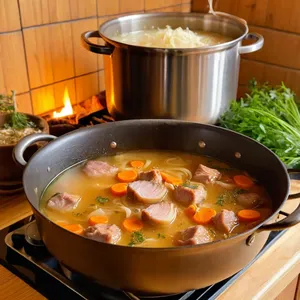 Рецепт Свиной холодец с чесноком и зеленью - Основная варка
