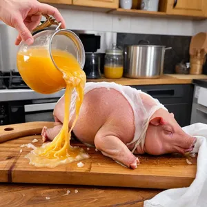 Рецепт Свиной холодец с чесноком и зеленью - Отделение мяса от костей