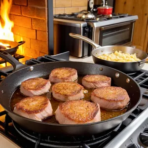 Рецепт Свиные медальоны с грибным соусом - Обжарка медальонов