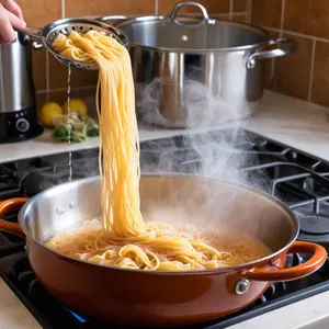 Рецепт Сырная паста с трюфелем и грецкими орехами - Приготовление пасты