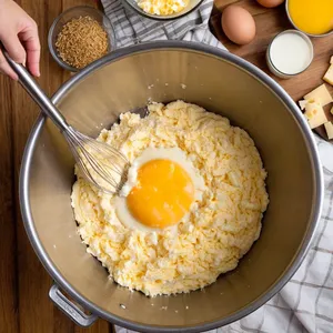 Рецепт Сырные бризоли с черносливом и грецким орехом - Приготовление сырной массы
