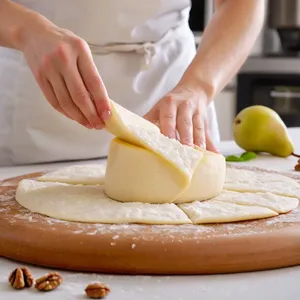 Рецепт Сырные бризоли с грушей и грецким орехом - Формирование бризолей