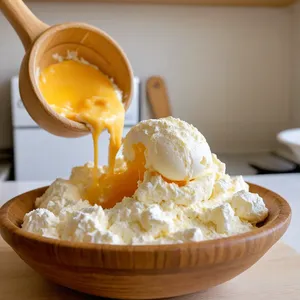 Рецепт Сырные бризоли с грушей и грецким орехом - Приготовление сырной массы