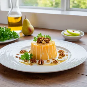 Рецепт Сырные бризоли с грушей и грецким орехом - Подача блюда