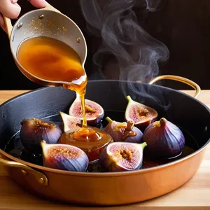 Рецепт Сырные бризоли с инжиром и медом - Карамелизация инжира