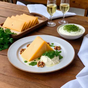 Рецепт Сырные конвертики с курагой и фундуком - Подача