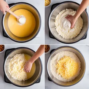 Рецепт Сырные корзинки с грушей и грецким орехом - Приготовление теста