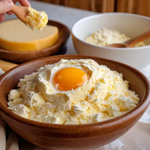 Рецепт Сырные корзинки с виноградом и орехами - Подготовка теста