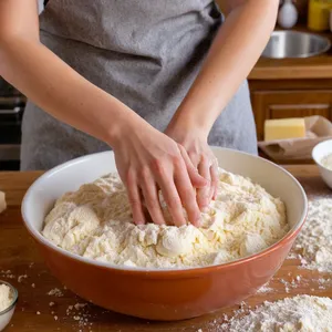 Рецепт Сырные корзиночки с яблоком и горгонзолой - Приготовление теста