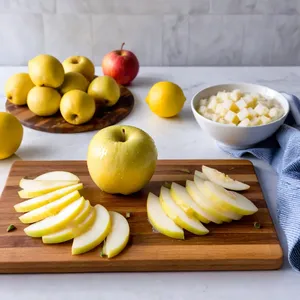 Рецепт Сырные корзиночки с яблоком и горгонзолой - Подготовка начинки