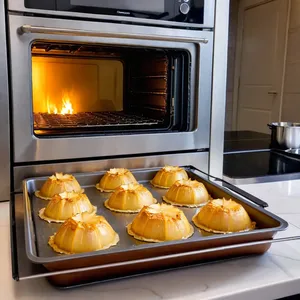 Рецепт Сырные корзиночки с яблоком и горгонзолой - Выпекание