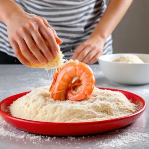Рецепт Сырные рафаэлки с креветками и чесночным соусом - Формирование рафаэлок