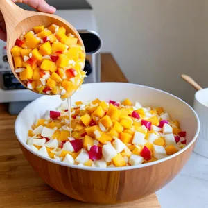 Рецепт Сырные ракушки с манго и кокосом - Приготовление начинки
