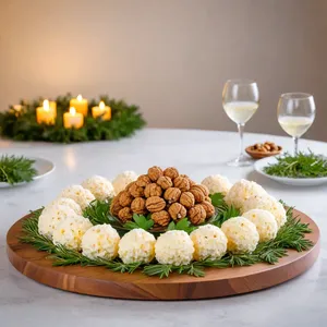 Рецепт Сырные шарики с грецкими орехами и черносливом - Подача