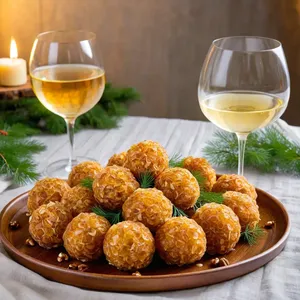 Рецепт Сырные шарики с грецкими орехами и медом - Подача и украшение