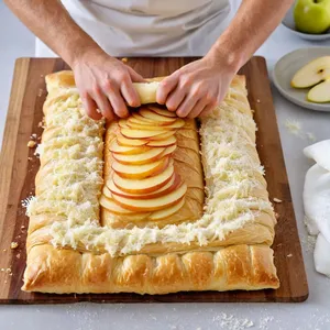 Рецепт Сырные спирали с яблоком и корицей - Формирование спиралей