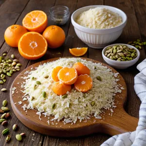 Рецепт Сырные звёзды с мандарином и фисташками - Подготовка ингредиентов