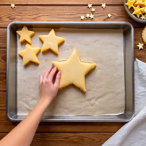 Рецепт Сырные звёзды с мандарином и фисташками - Формирование звёзд