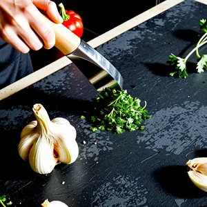 Рецепт Таратор с огурцом и кинзой на кокосовом молоке - Подготовка зелени и чеснока