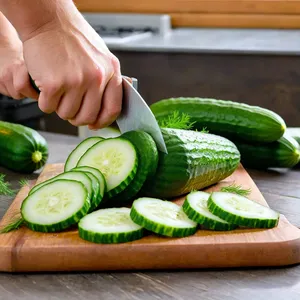Рецепт Таратор с огурцом и кунжутной заправкой - Подготовка овощей и зелени