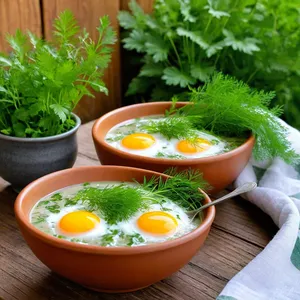 Рецепт Тюря с яйцом и свежим щавелем на хлебном квасе - Подача