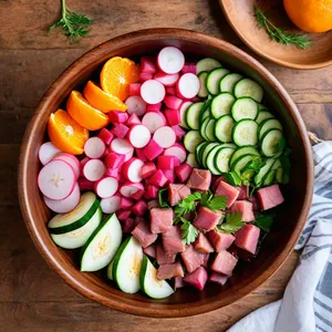Рецепт Тюря с копчёной уткой и апельсиновой цедрой на квасе - Сборка тюри
